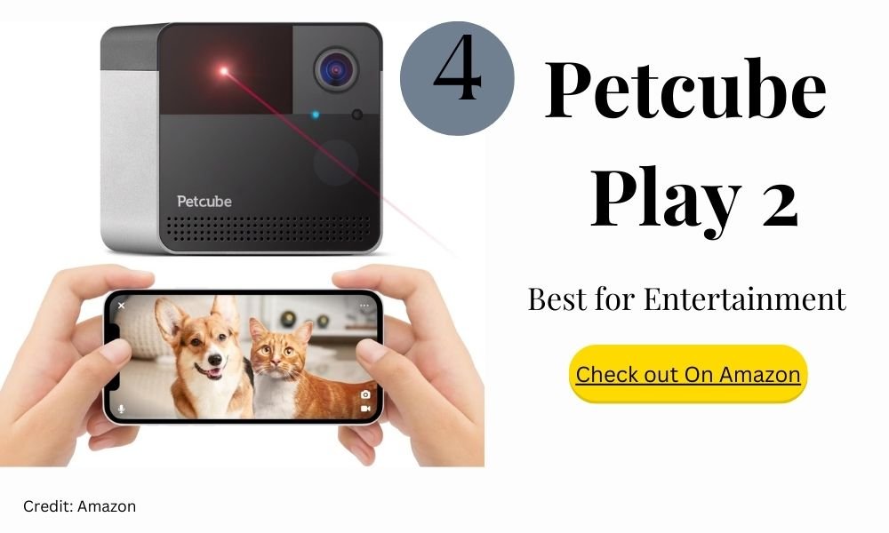Petcube Play 2 pet camera with laser pointer for interactive play with pets